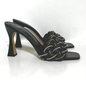 Vince Camuto Black Sandals with Gold Details
